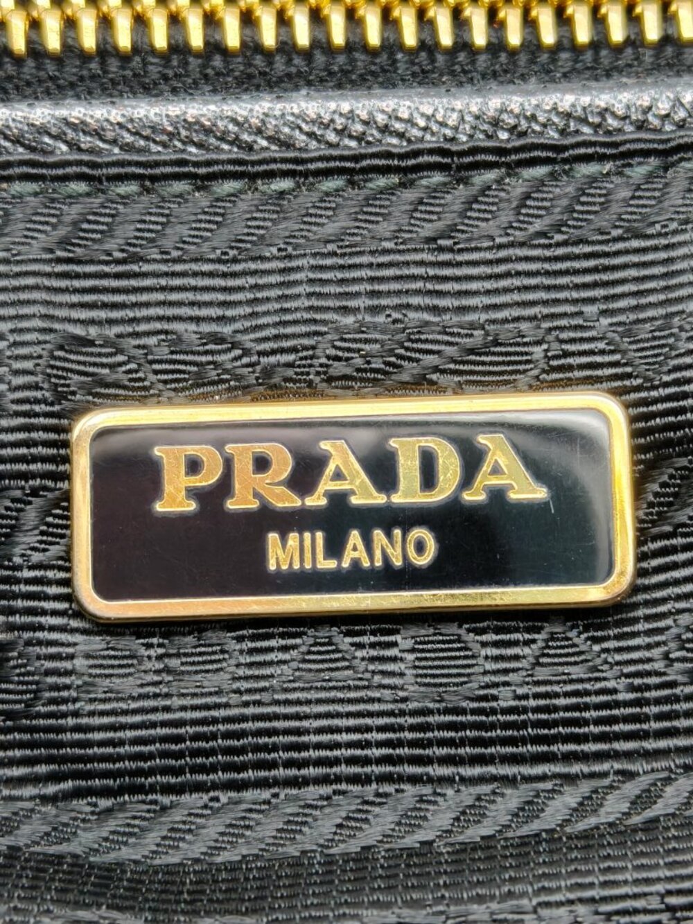 Prada Black Quilted Nylon Chain Shoulder Bag Gold Hardware Crossbody - Picture 14 of 17